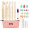 32 Pcs Crochet Hooks Set, Ergonomic 12mm-25mm Large Crochet Hooks for Chunky Yarn, Professional Huge Crochet Needles and Accessories for DIY Crafts, Carpets, Scarves